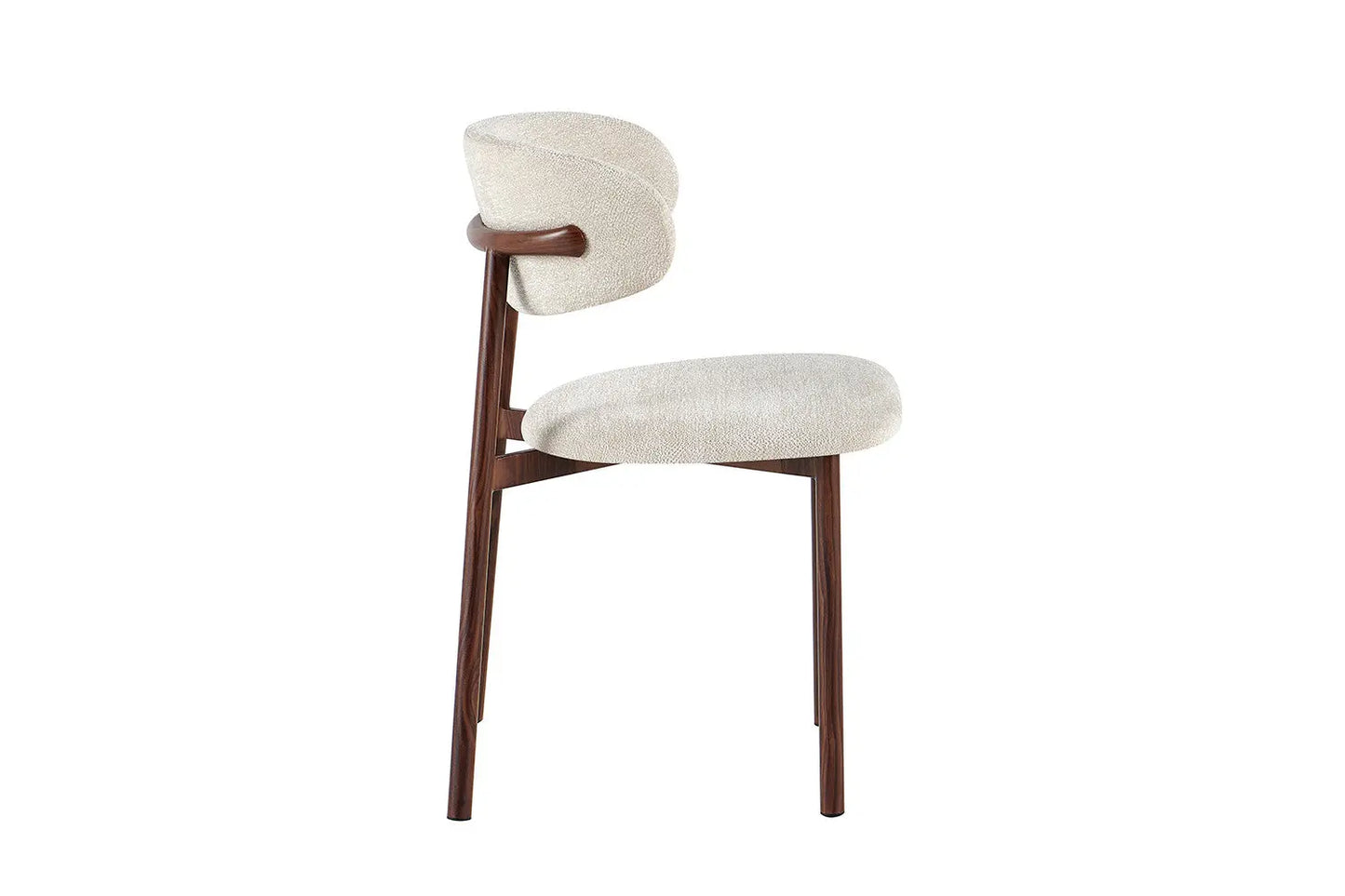 Chaise avec Pieds Noyer en Métal COYA Beige - 53 x 52cm ROUSSEAU