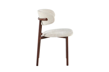 Chaise avec Pieds Noyer en Métal COYA Beige - 53 x 52cm ROUSSEAU