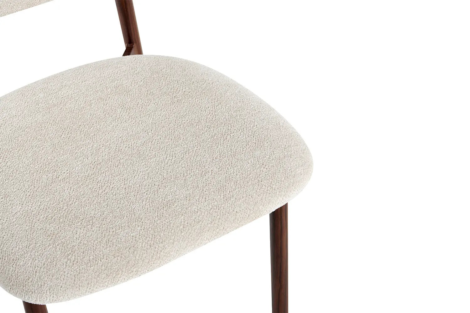 Chaise avec Pieds Noyer en Métal COYA Beige - 53 x 52cm ROUSSEAU