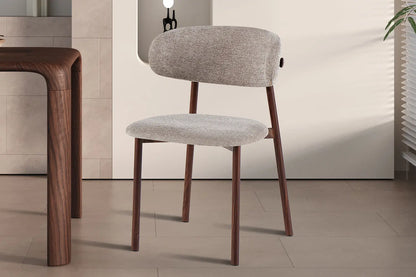 Chaise avec Pieds Noyer en Métal COYA Sable - 53 x 52cm ROUSSEAU