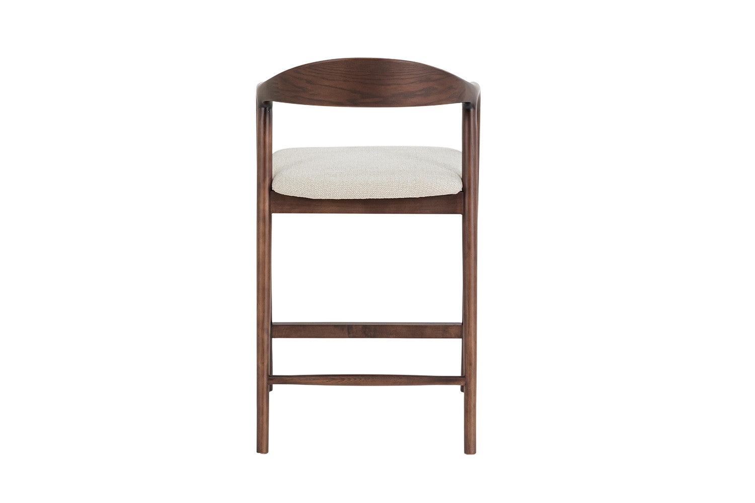 Chaise de Bar CLAIRE Beige en Bois de Noyer - 55.5 x 57.5 cm ROUSSEAU