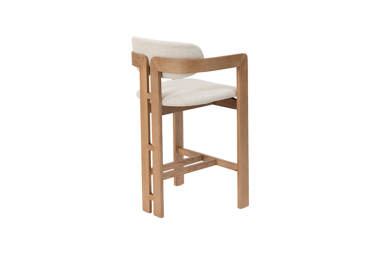 Chaise de Bar CAMILLE Beige en Bois de Frêne Naturel - 56 x 52 cm ROUSSEAU