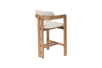 Chaise de Bar CAMILLE Beige en Bois de Frêne Naturel - 56 x 52 cm ROUSSEAU