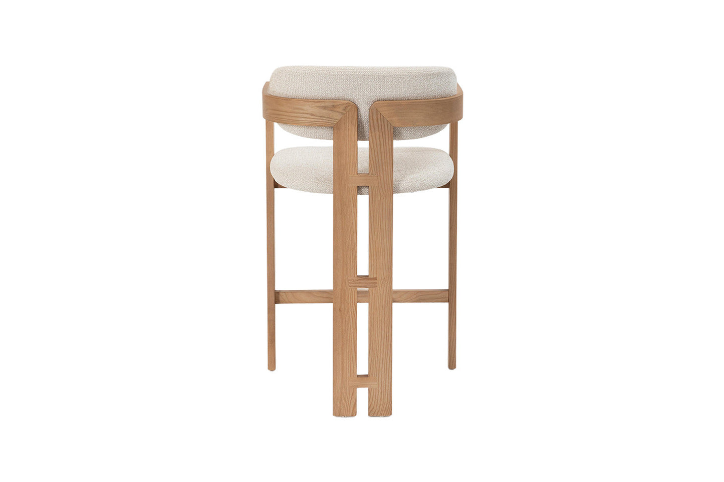 Chaise de Bar CAMILLE Beige en Bois de Frêne Naturel - 56 x 52 cm ROUSSEAU
