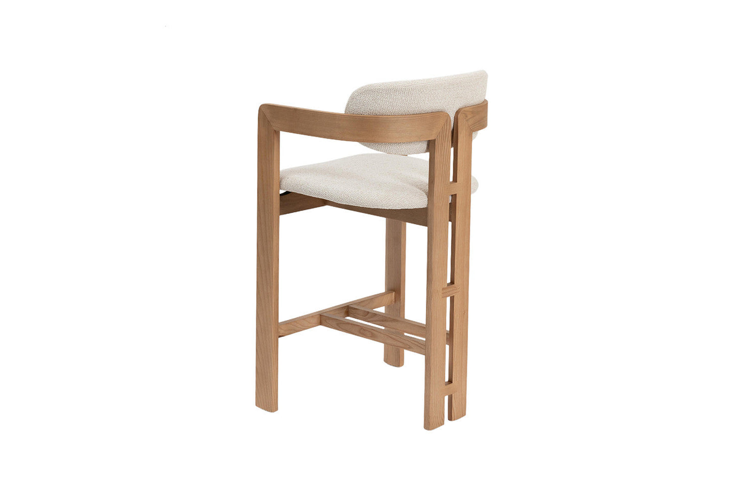 Chaise de Bar CAMILLE Beige en Bois de Frêne Naturel - 56 x 52 cm ROUSSEAU