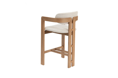 Chaise de Bar CAMILLE Beige en Bois de Frêne Naturel - 56 x 52 cm ROUSSEAU