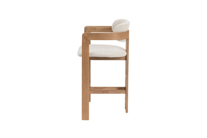 Chaise de Bar CAMILLE Beige en Bois de Frêne Naturel - 56 x 52 cm ROUSSEAU