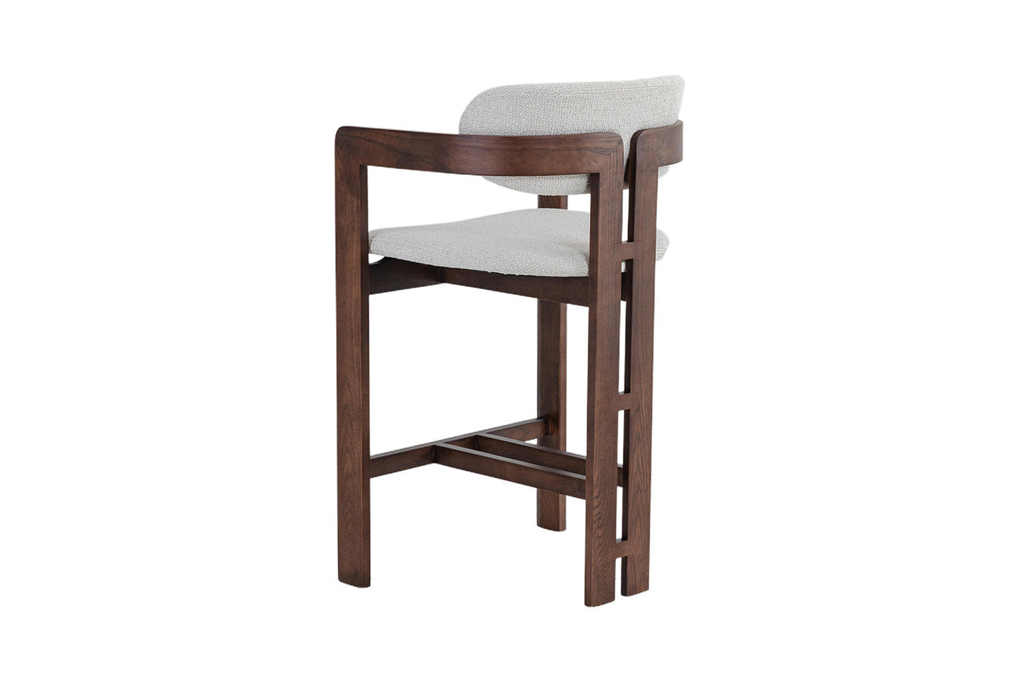 Chaise de Bar CAMILLE Beige en Bois de Frêne et Noyer - 56 x 52 cm ROUSSEAU