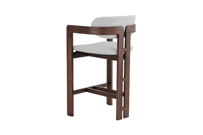Chaise de Bar CAMILLE Beige en Bois de Frêne et Noyer - 56 x 52 cm ROUSSEAU