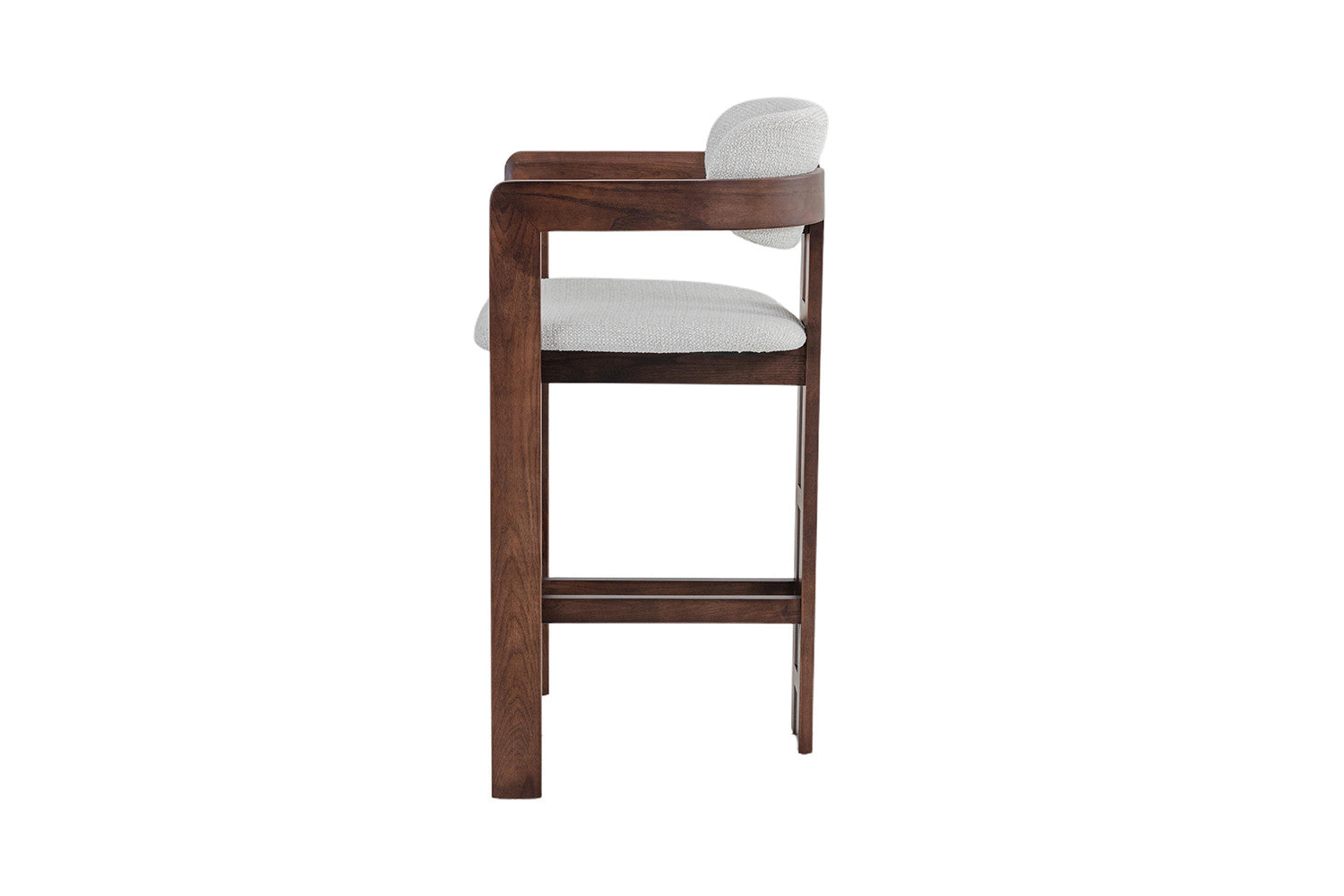 Chaise de Bar CAMILLE Beige en Bois de Frêne et Noyer - 56 x 52 cm ROUSSEAU