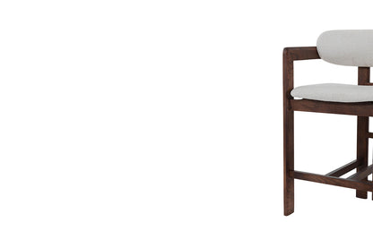 Chaise de Bar CAMILLE Beige en Bois de Frêne et Noyer - 56 x 52 cm ROUSSEAU