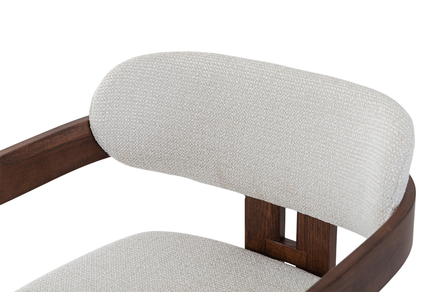 Chaise de Bar CAMILLE Beige en Bois de Frêne et Noyer - 56 x 52 cm ROUSSEAU