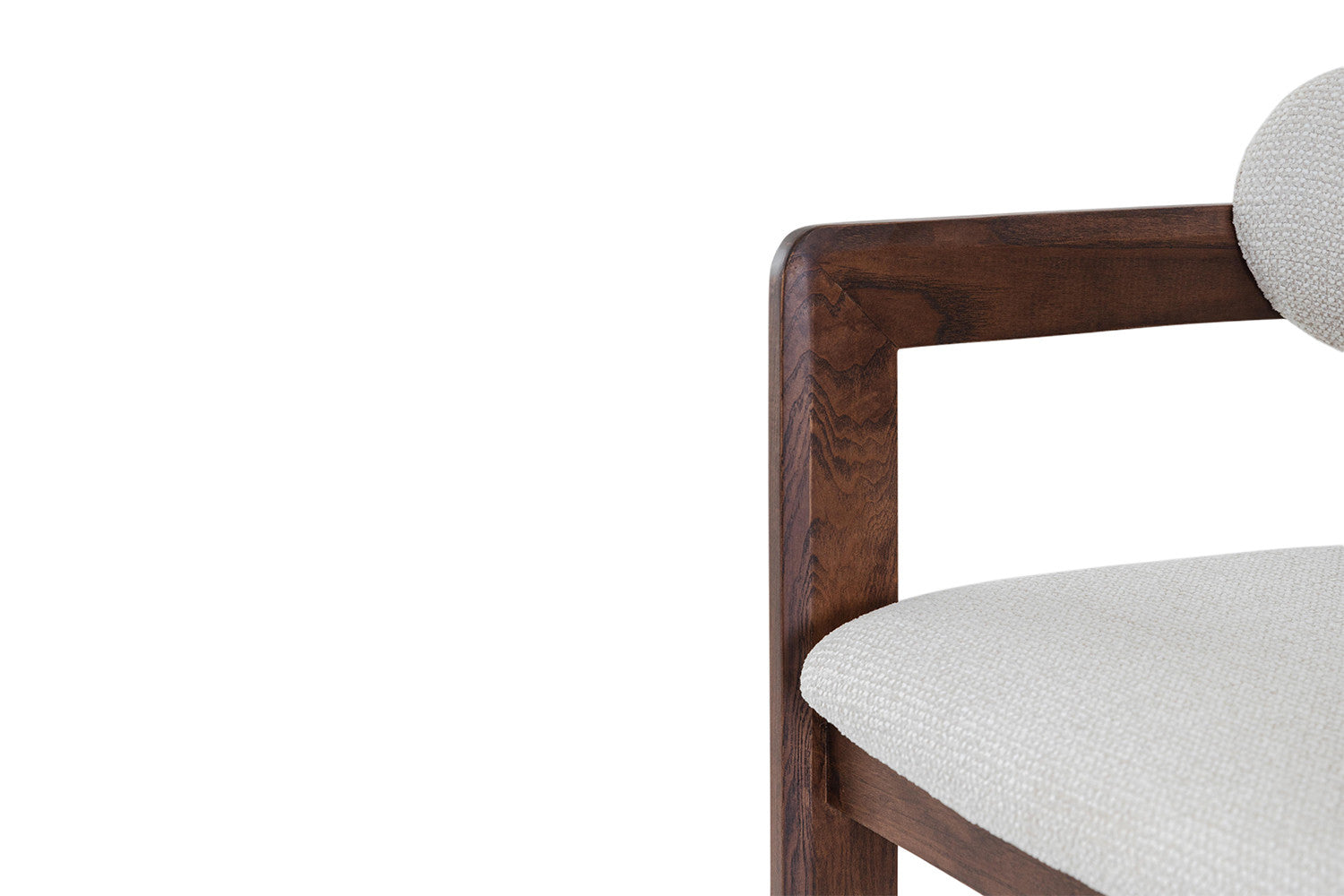 Chaise de Bar CAMILLE Beige en Bois de Frêne et Noyer - 56 x 52 cm ROUSSEAU