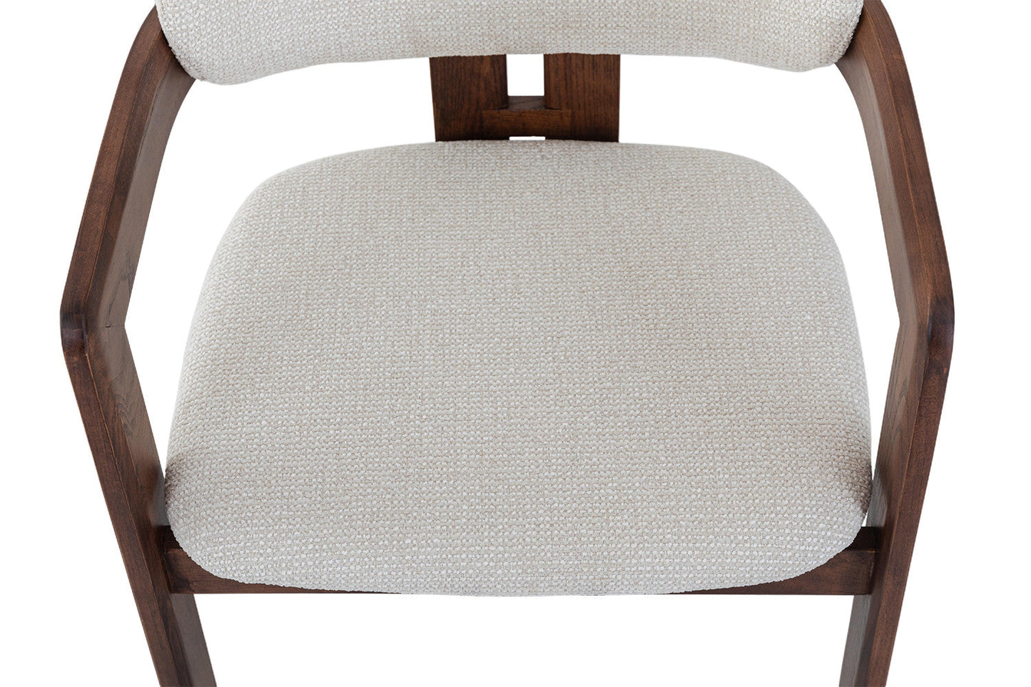 Chaise de Bar CAMILLE Beige en Bois de Frêne et Noyer - 56 x 52 cm ROUSSEAU