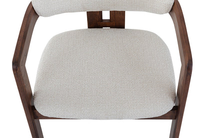 Chaise de Bar CAMILLE Beige en Bois de Frêne et Noyer - 56 x 52 cm ROUSSEAU