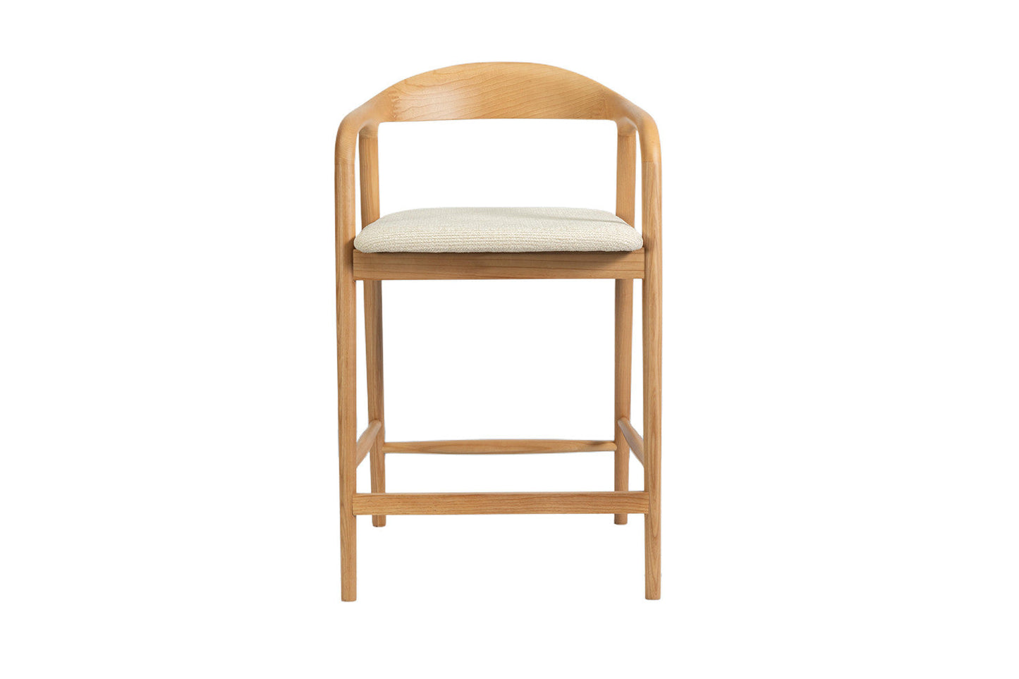 Chaise de Bar CLAIRE Beige en Bois de Frêne - 55.5 x 57.5 cm ROUSSEAU