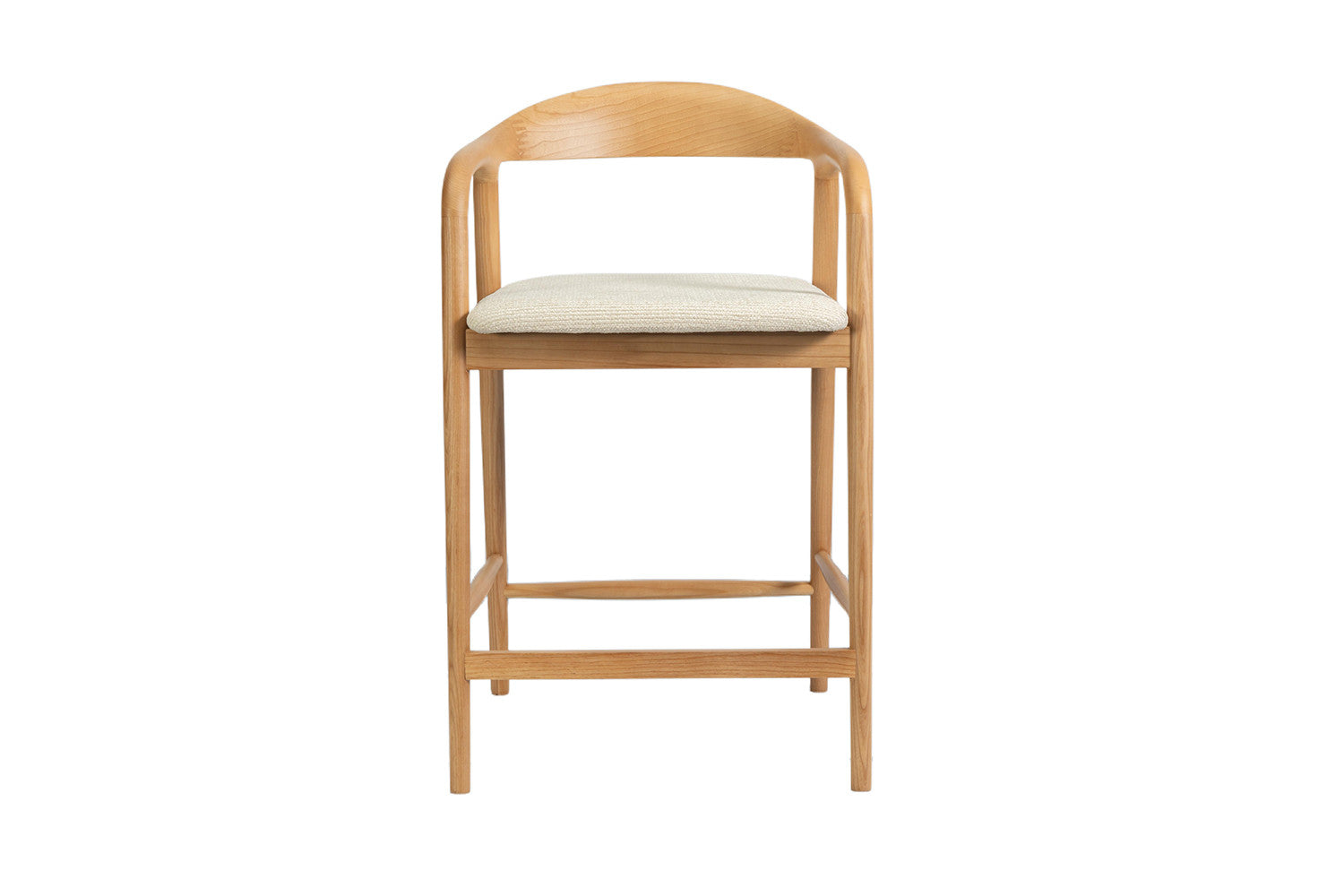 Chaise de Bar CLAIRE Beige en Bois de Frêne - 55.5 x 57.5 cm ROUSSEAU