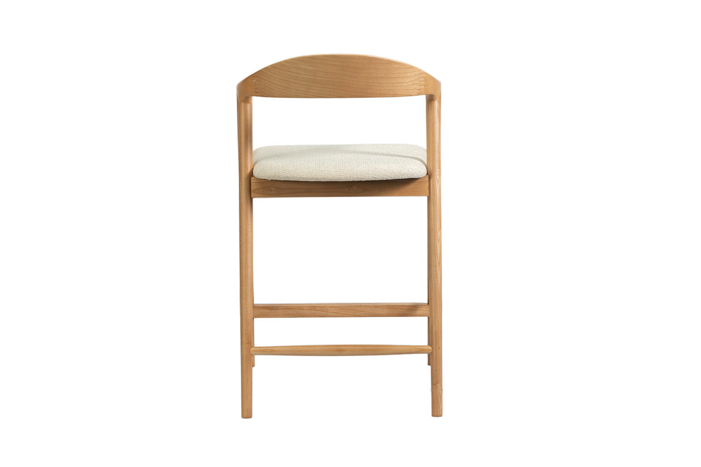 Chaise de Bar CLAIRE Beige en Bois de Frêne - 55.5 x 57.5 cm ROUSSEAU
