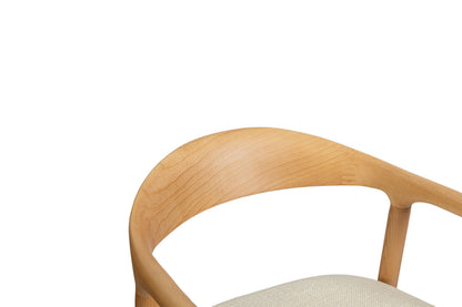 Chaise de Bar CLAIRE Beige en Bois de Frêne - 55.5 x 57.5 cm ROUSSEAU