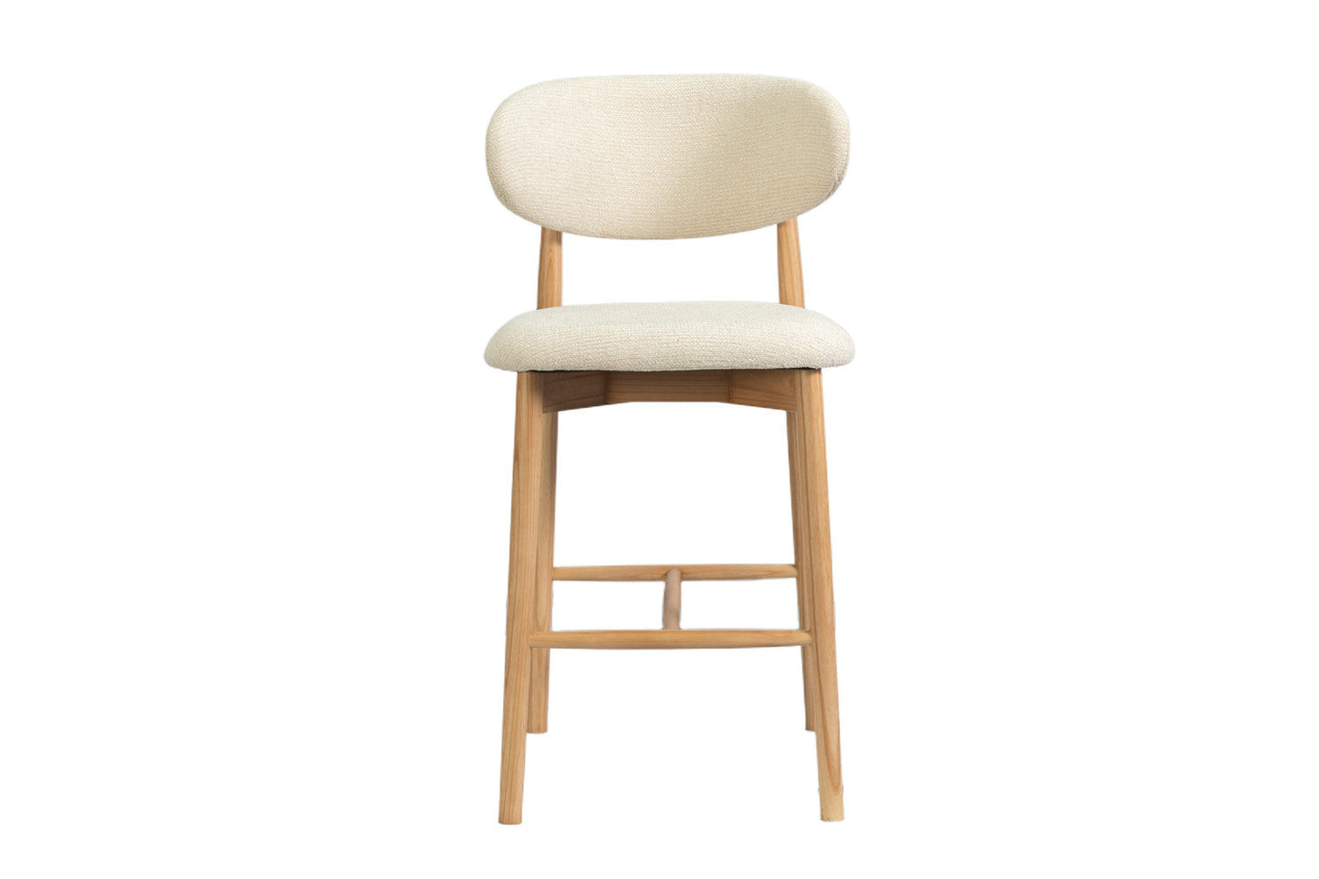 Chaise de Bar CLARA Beige en Bois de Frêne Naturel - 50 x 56 cm HOUSE NORDIC
