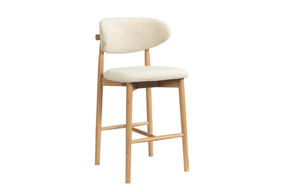 Chaise de Bar CLARA Beige en Bois de Frêne Naturel - 50 x 56 cm HOUSE NORDIC