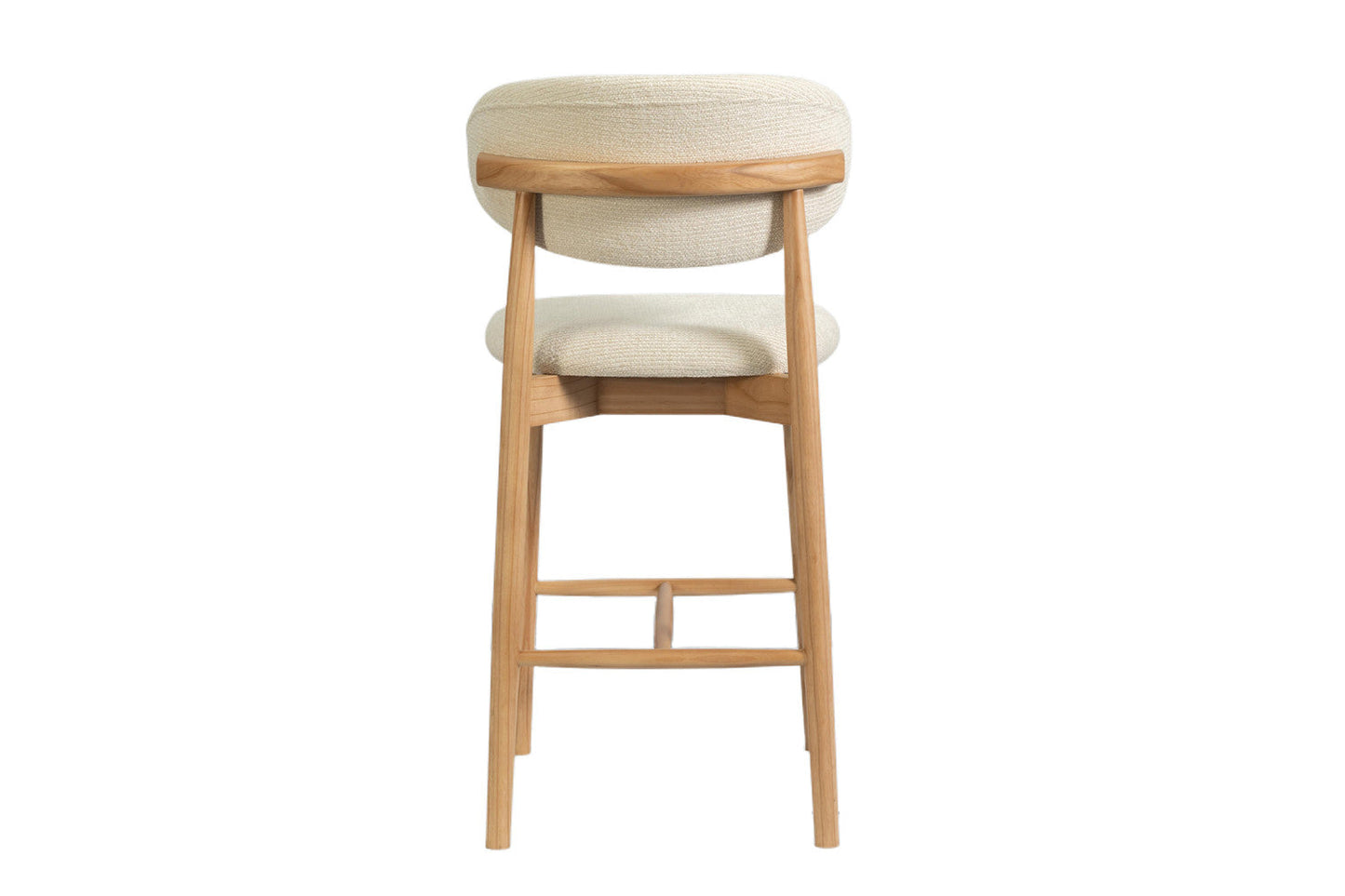 Chaise de Bar CLARA Beige en Bois de Frêne Naturel - 50 x 56 cm HOUSE NORDIC