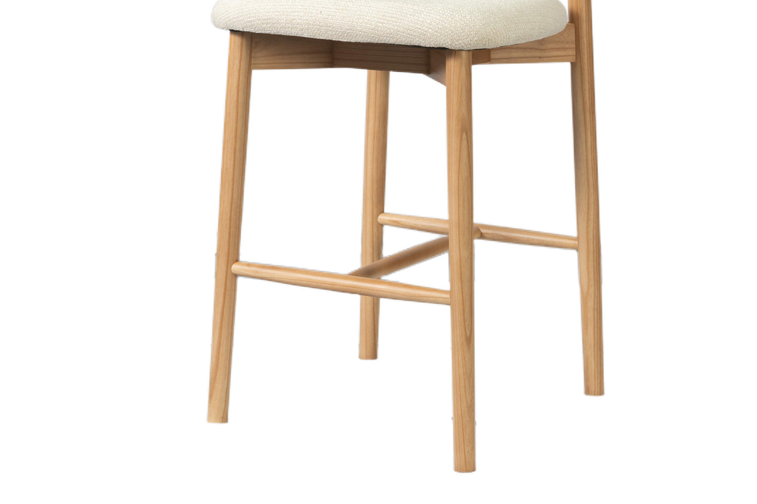 Chaise de Bar CLARA Beige en Bois de Frêne Naturel - 50 x 56 cm HOUSE NORDIC