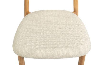 Chaise de Bar CLARA Beige en Bois de Frêne Naturel - 50 x 56 cm HOUSE NORDIC