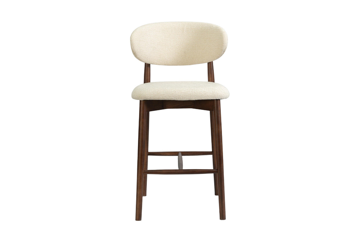 Chaise de Bar CLARA Beige en Bois de Frêne et Noyer - 50 x 56 cm ROUSSEAU