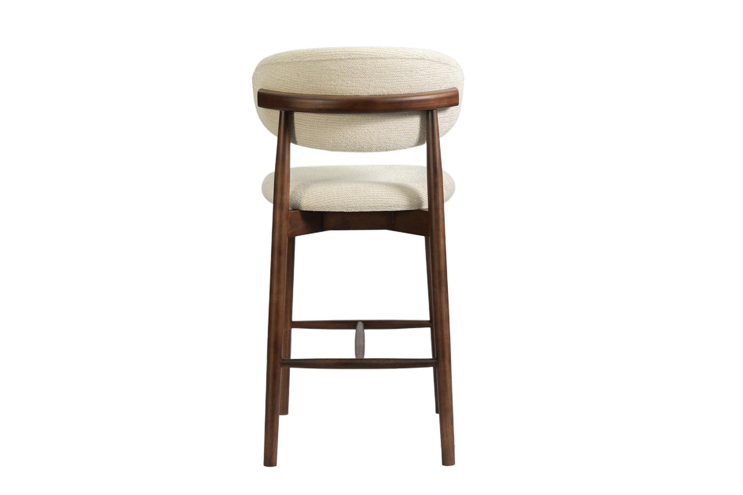 Chaise de Bar CLARA Beige en Bois de Frêne et Noyer - 50 x 56 cm ROUSSEAU