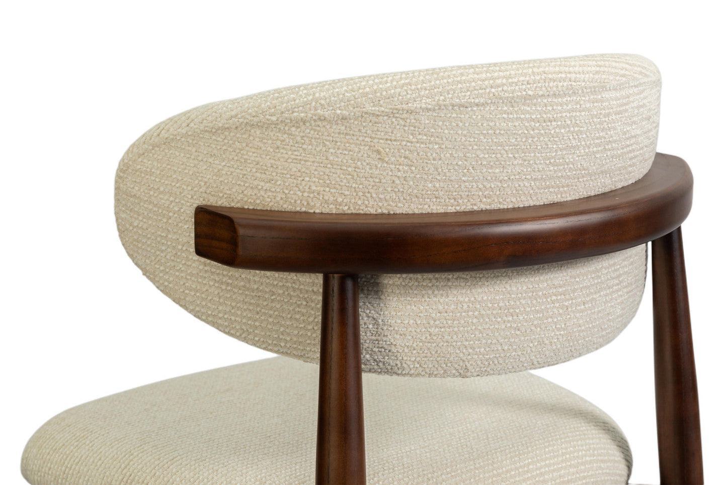 Chaise de Bar CLARA Beige en Bois de Frêne et Noyer - 50 x 56 cm ROUSSEAU