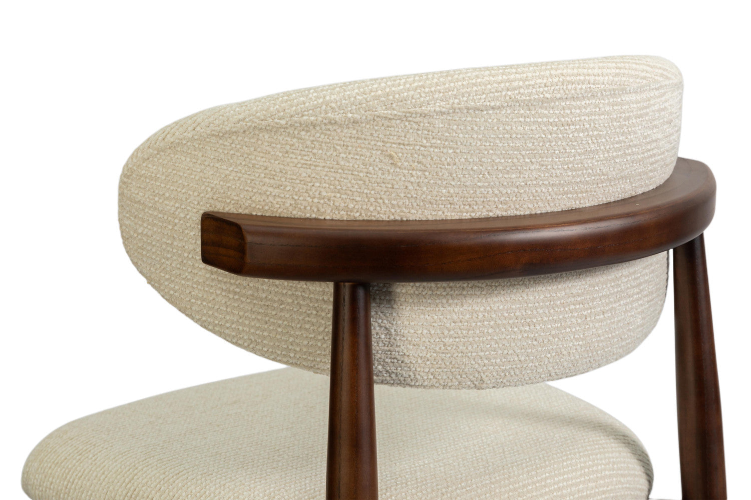 Chaise de Bar CLARA Beige en Bois de Frêne et Noyer - 50 x 56 cm ROUSSEAU
