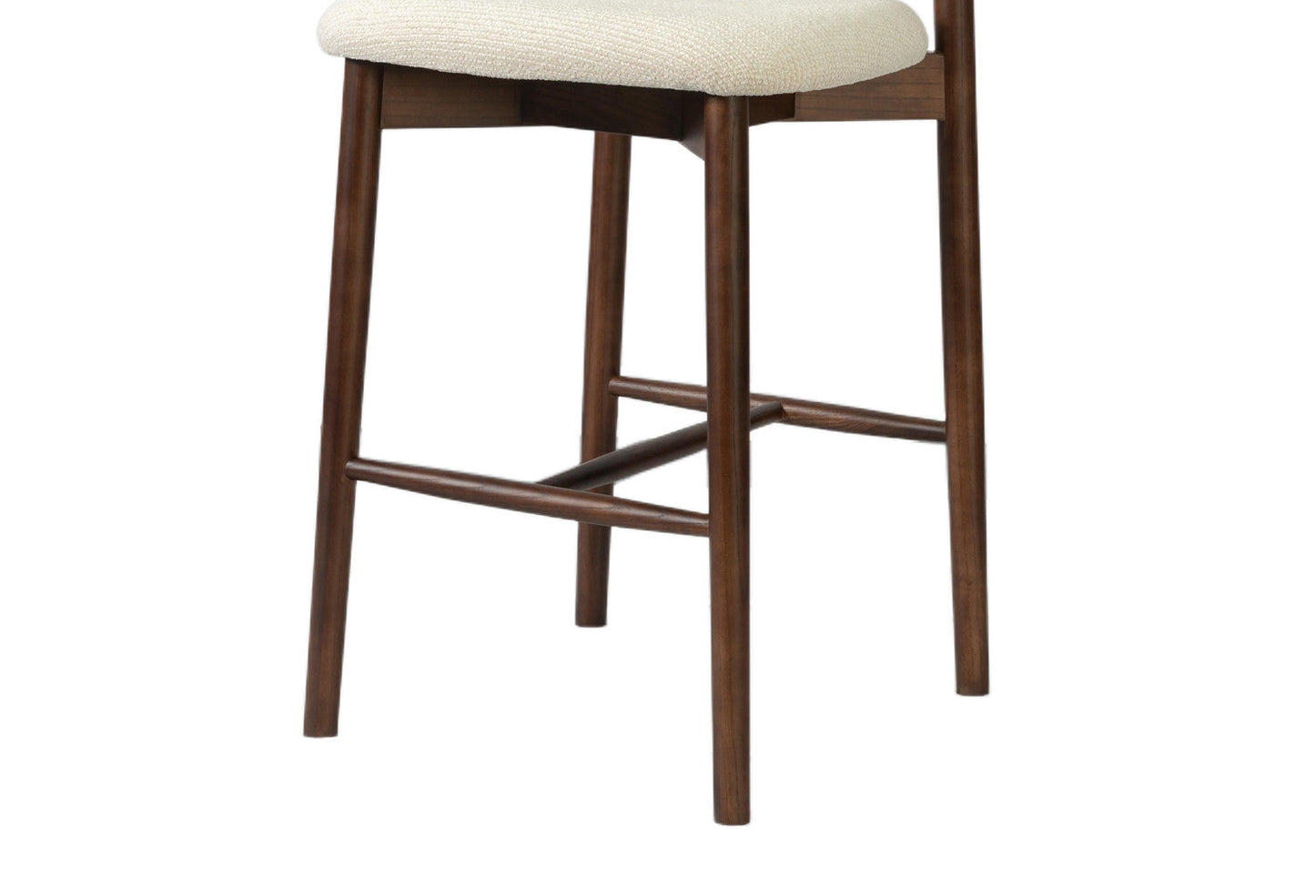 Chaise de Bar CLARA Beige en Bois de Frêne et Noyer - 50 x 56 cm ROUSSEAU