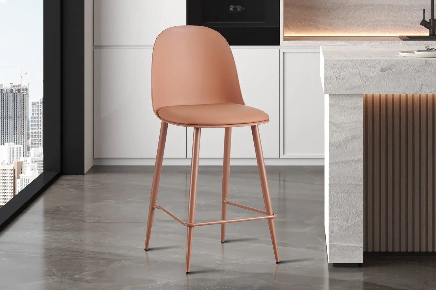 Chaise de Bar JASMINE Terracotta - 44 x 51 cm ROUSSEAU