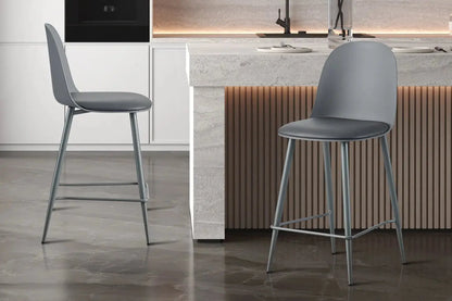 Chaise de Bar JASMYN Gris - 44 x 51 cm ROUSSEAU