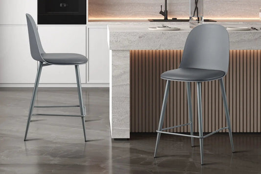 Chaise de Bar JASMYN Gris - 44 x 51 cm ROUSSEAU