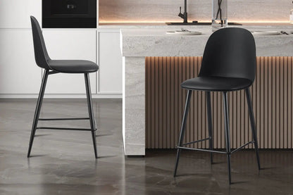 Chaise de Bar JASMYN Noir - 44 x 51 cm ROUSSEAU