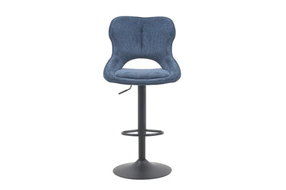 Chaise de Bar Pivotante MORY en Tissu Bleu - 51 x 53 cm ROUSSEAU