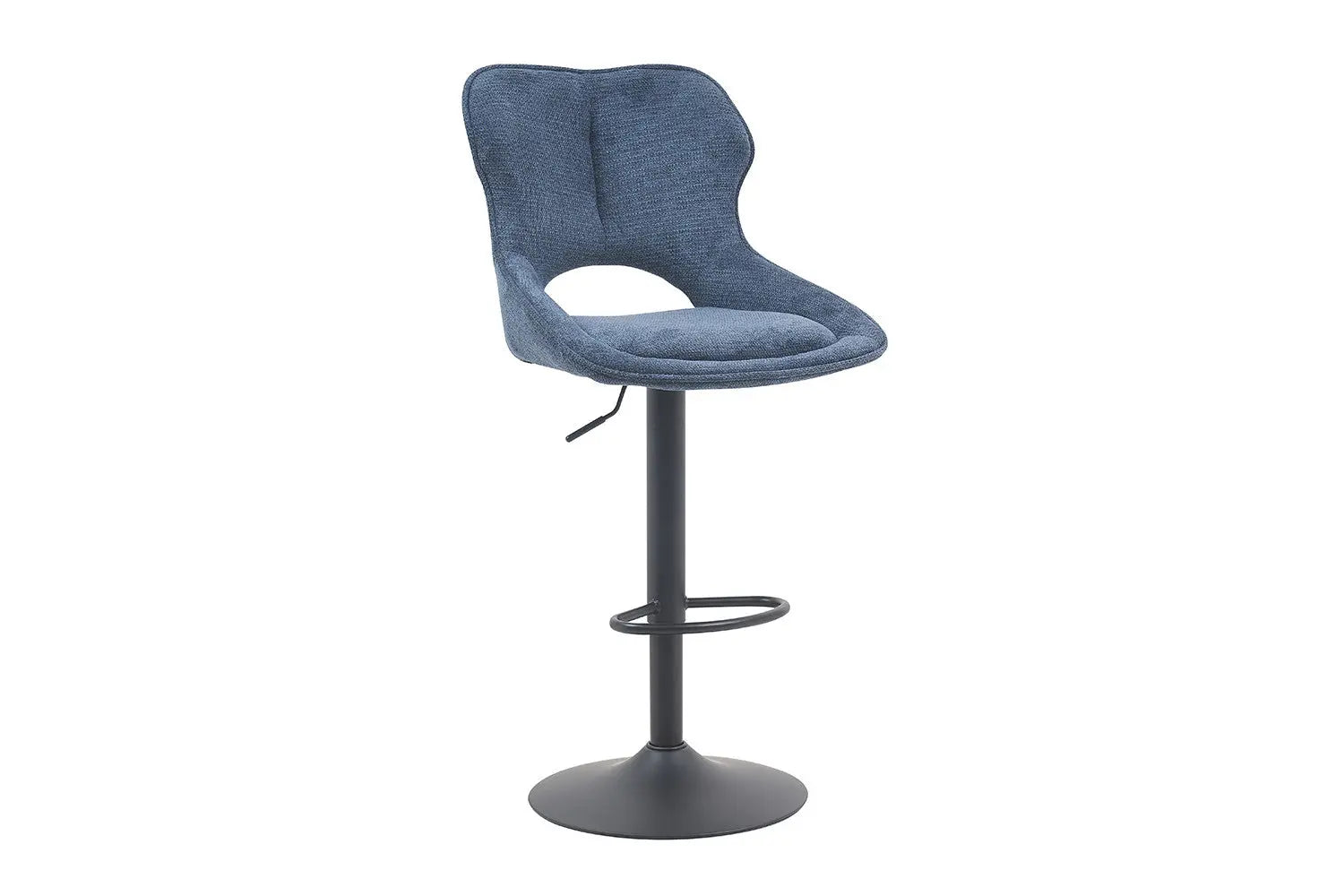 Chaise de Bar Pivotante MORY en Tissu Bleu - 51 x 53 cm ROUSSEAU
