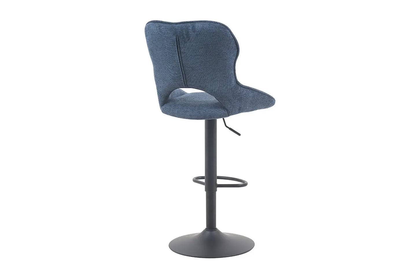 Chaise de Bar Pivotante MORY en Tissu Bleu - 51 x 53 cm ROUSSEAU