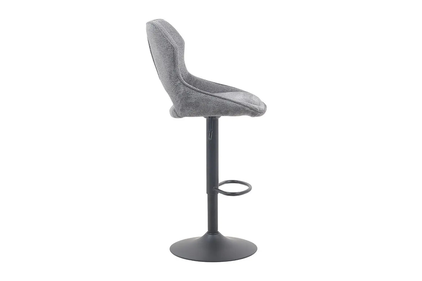 Chaise de Bar Pivotante MORY en Tissu Gris foncé - 51 x 53 cm ROUSSEAU