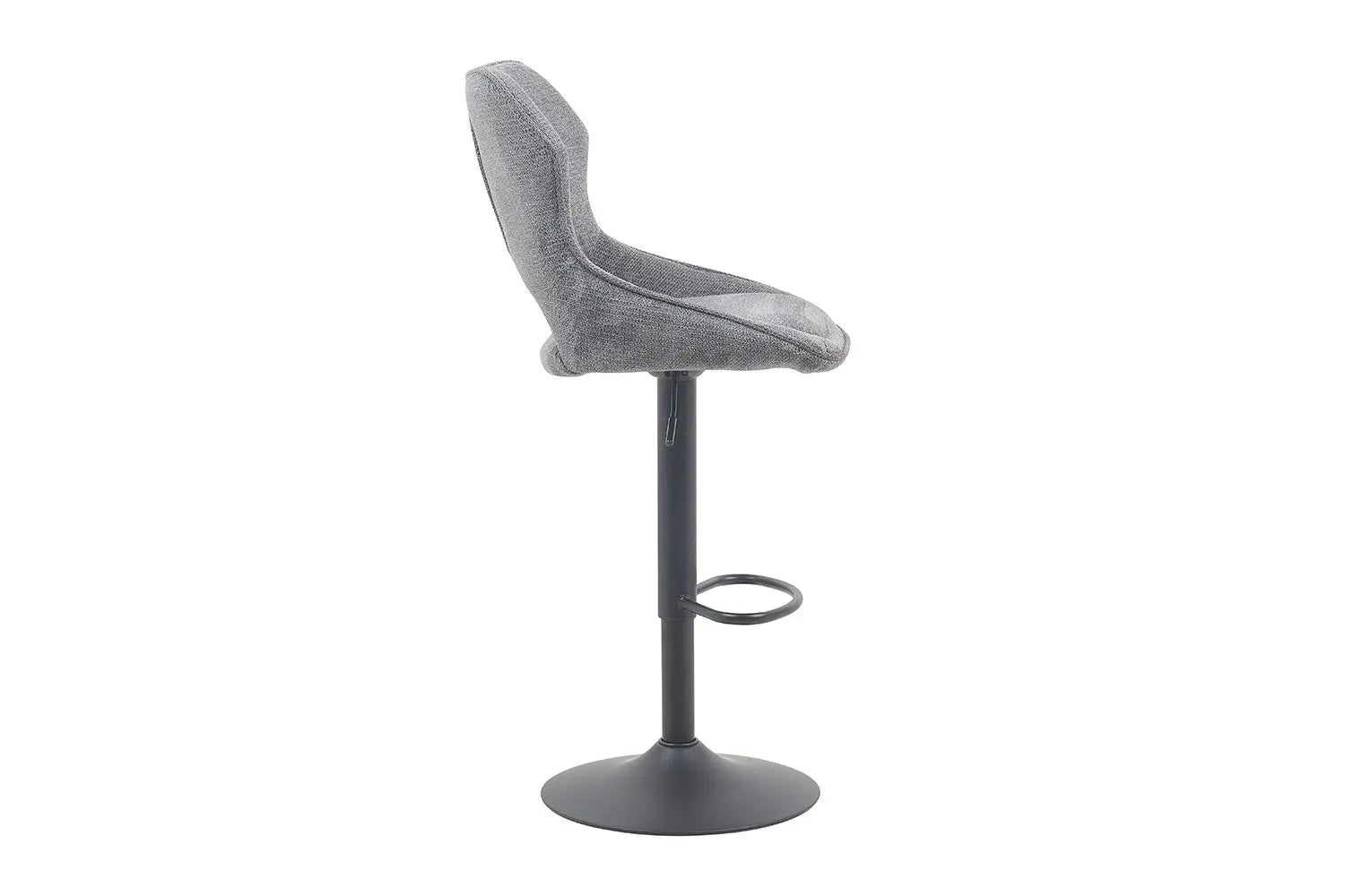 Chaise de Bar Pivotante MORY en Tissu Gris foncé - 51 x 53 cm ROUSSEAU