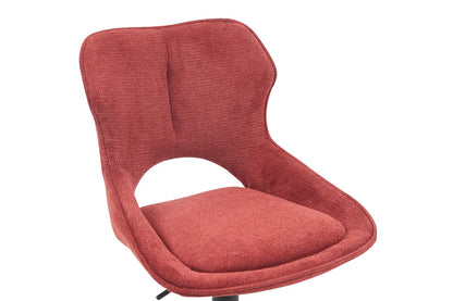 Chaise de Bar Pivotante MORY en Tissu Rouge - 51 x 53 cm ROUSSEAU
