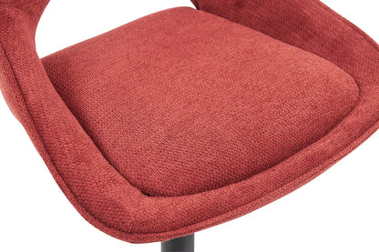 Chaise de Bar Pivotante MORY en Tissu Rouge - 51 x 53 cm ROUSSEAU