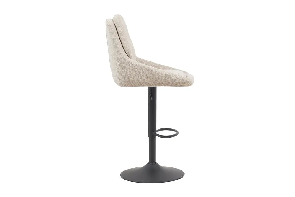 Chaise de Bar Pivotante SABA en Tissu Ecru - 50 x 60 cm ROUSSEAU