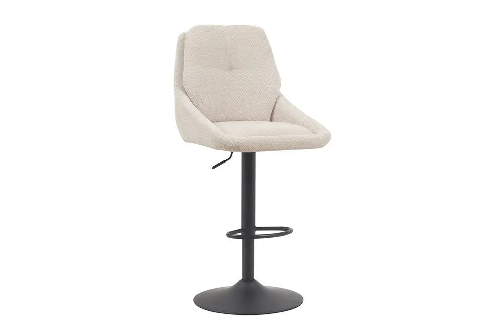 Chaise de Bar Pivotante SABA en Tissu Ecru - 50 x 60 cm ROUSSEAU