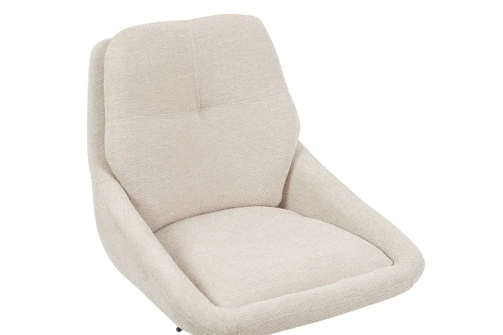 Chaise de Bar Pivotante SABA en Tissu Ecru - 50 x 60 cm ROUSSEAU