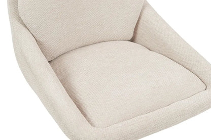 Chaise de Bar Pivotante SABA en Tissu Ecru - 50 x 60 cm ROUSSEAU