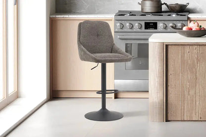 Chaise de Bar Pivotante SABA en Tissu Vert - 50 x 60 cm ROUSSEAU