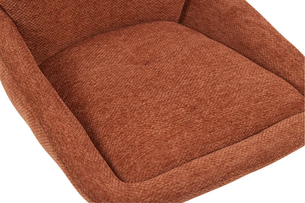 Chaise de Bar Pivotante SABA en Tissu Rouille - 50 x 60 cm ROUSSEAU